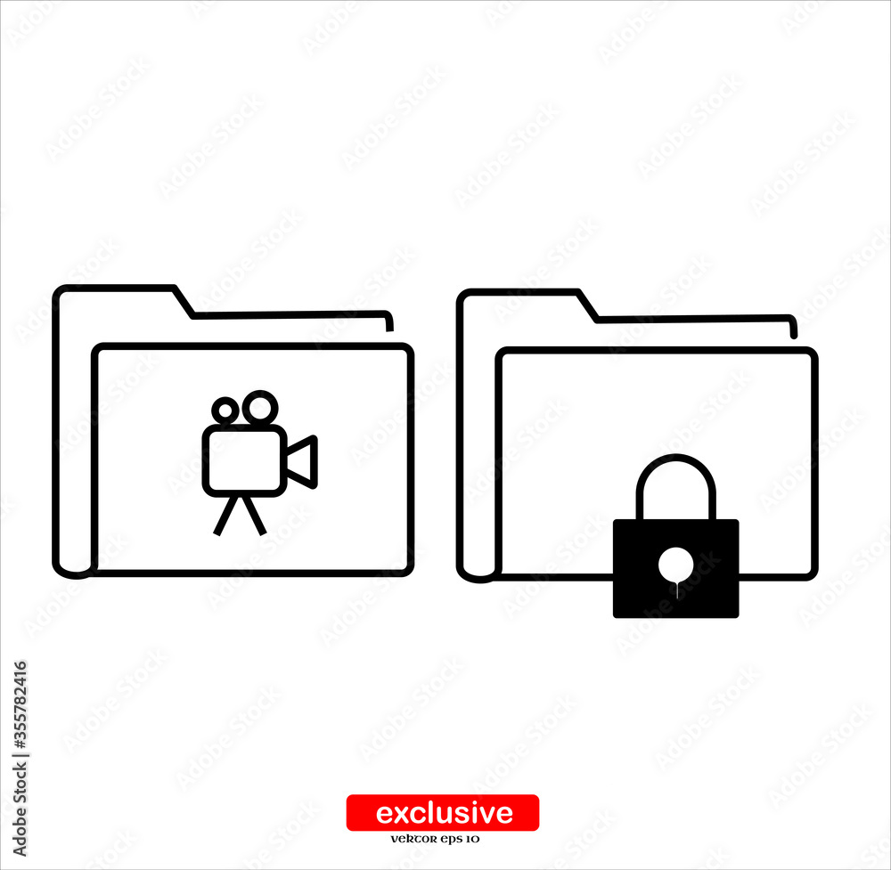 Aufkleber office folders vector icon.flat design style vector illustration for graphic and web design.