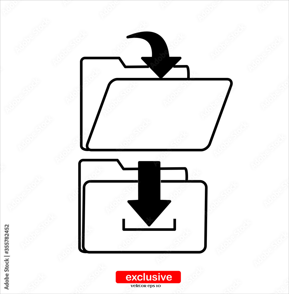 Aufkleber office folders vector icon.flat design style vector illustration for graphic and web design.