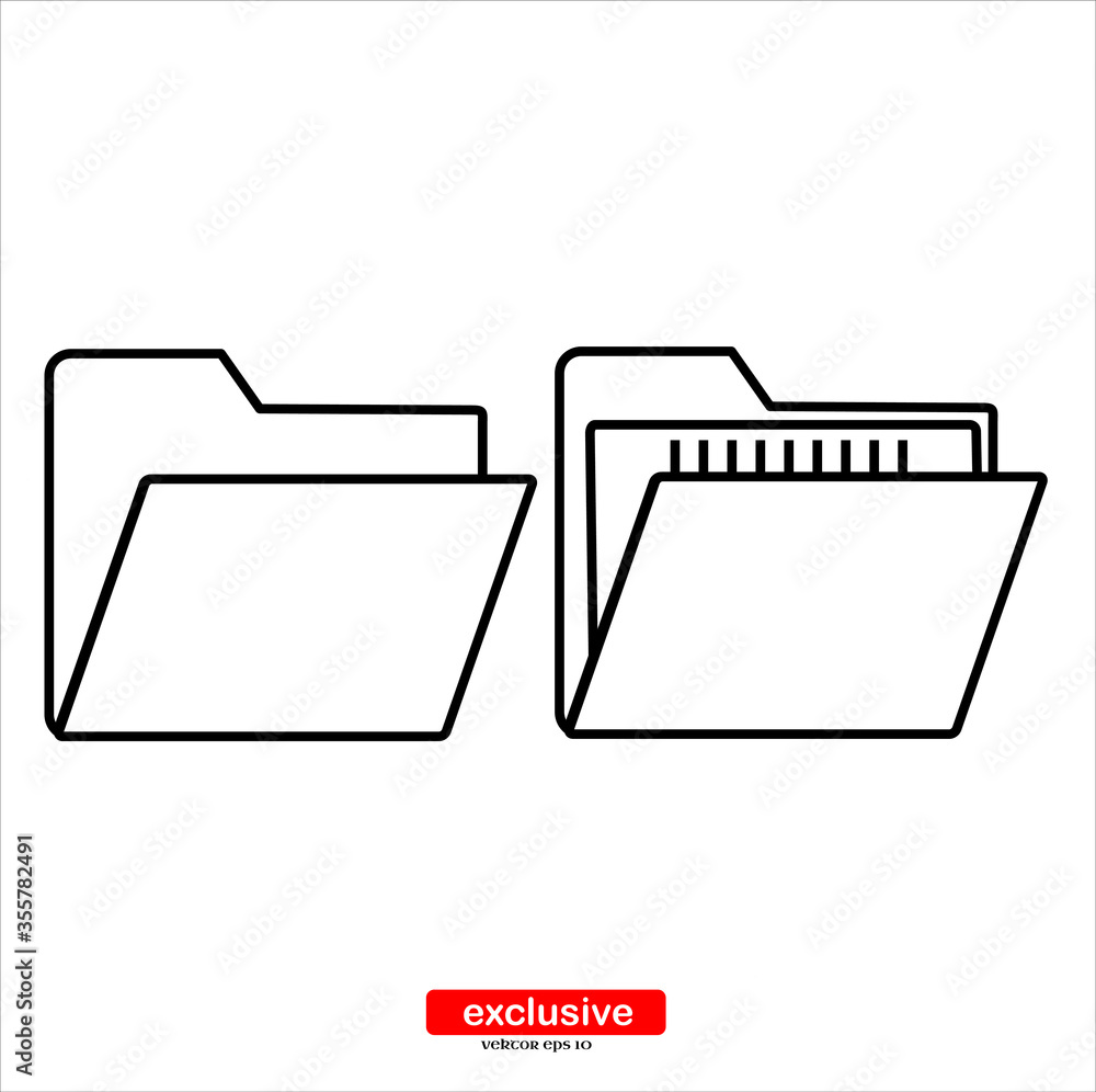 Aufkleber office folders vector icon.flat design style vector illustration for graphic and web design.