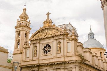 Fototapeta na wymiar Parroquia Nuestra Señora de La Merced, church of Roman Catholic Apostolic religion located in downtown Buenos Aires. Catholic Parrish