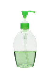 alcohol gel bottle isolated on white background