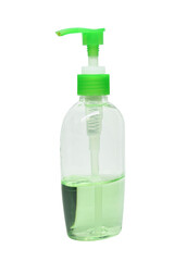 alcohol gel bottle isolated on white background
