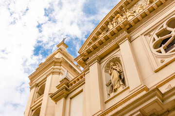 Fototapeta na wymiar Parroquia Nuestra Señora de La Merced, church of Roman Catholic Apostolic religion located in downtown Buenos Aires. Catholic Parrish 