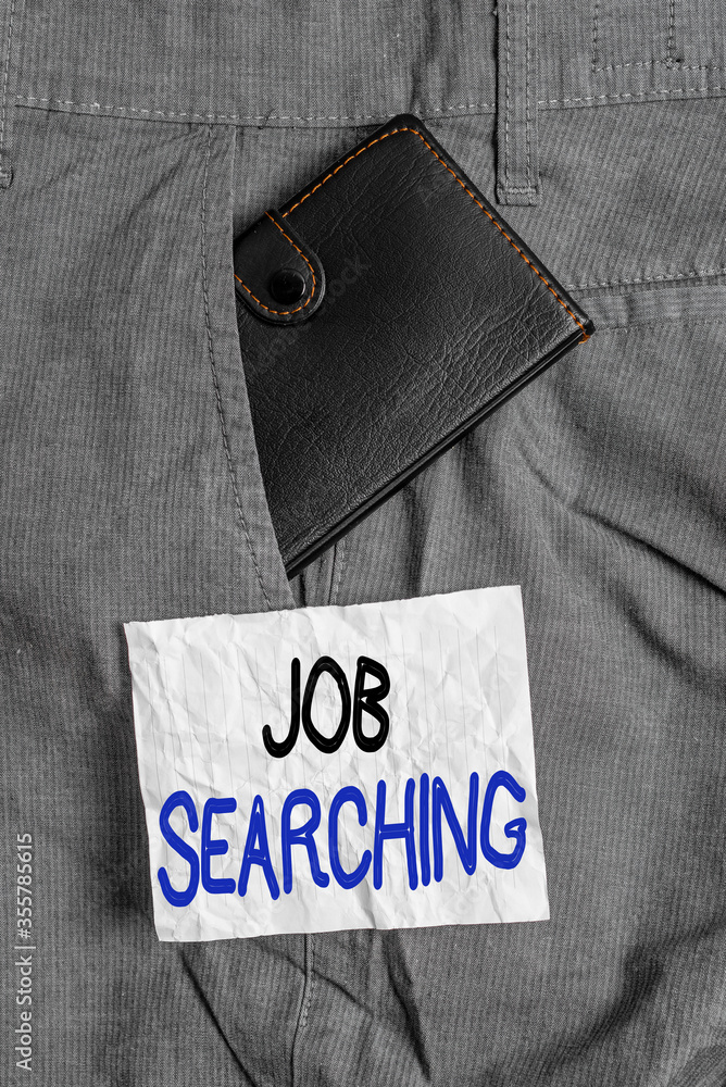 Poster text sign showing job searching. business photo showcasing listing the possible occupation that you 