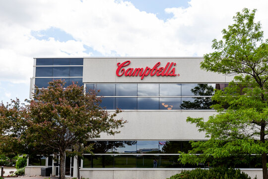 Mississauga, Ontario, Canada - June 6, 2020: Sign of Campbell's Canada office in Mississauga, Ontario, Canada. The Campbell Soup Company (Campbell's) is an American producer of canned soups. 