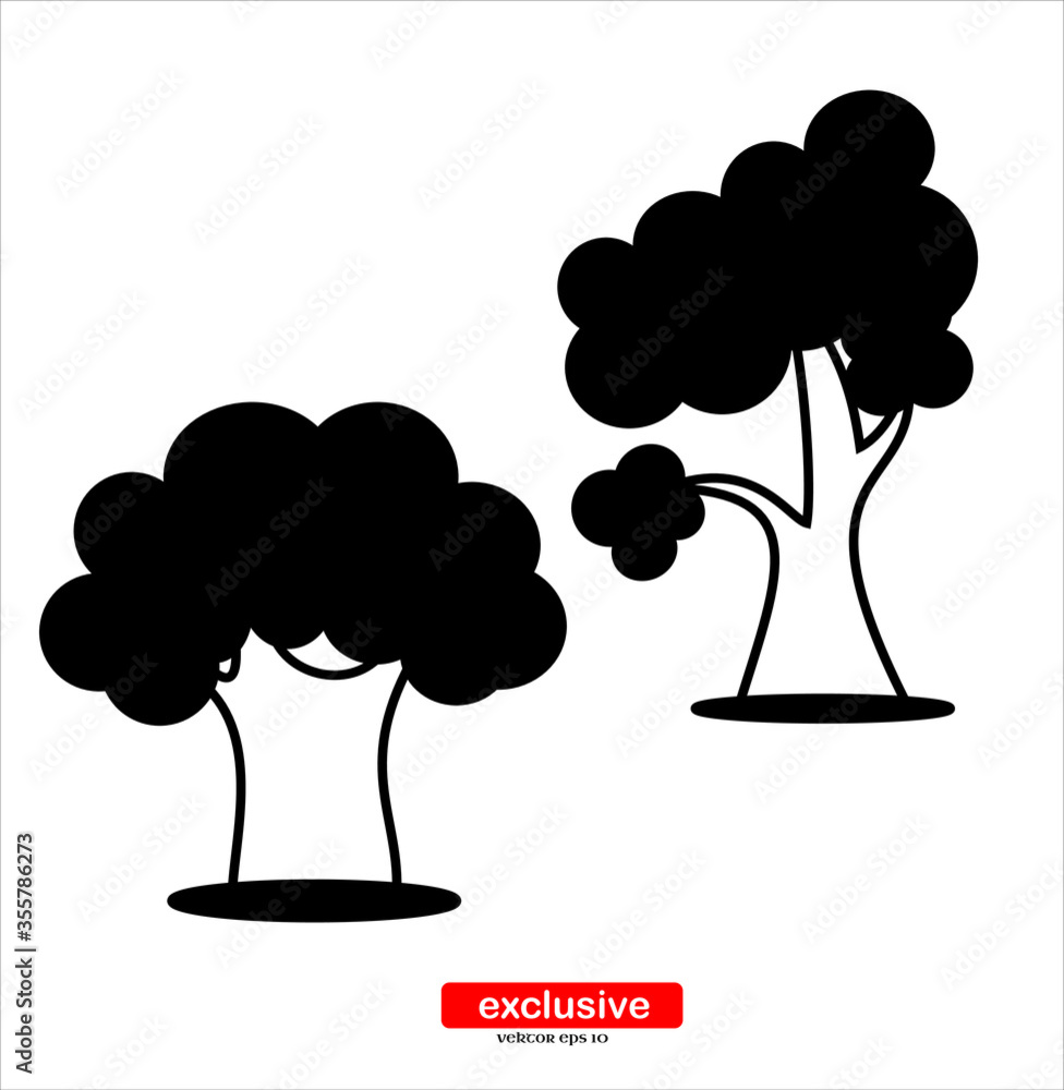 Poster tree icon.flat design style vector illustration for graphic and web design.