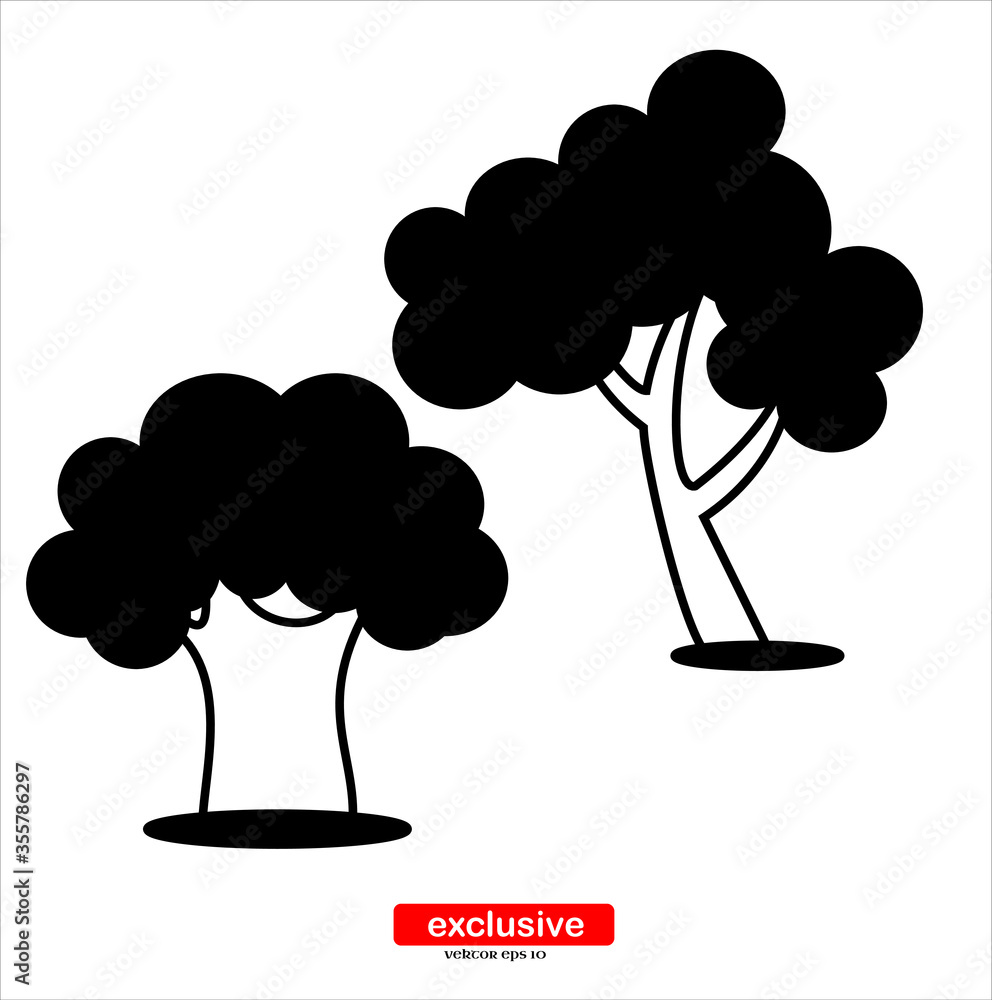 Poster tree icon.flat design style vector illustration for graphic and web design.
