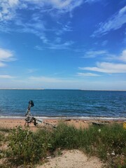 fishing on the beach