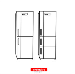 refrigerator icon.Flat design style vector illustration for graphic and web design.