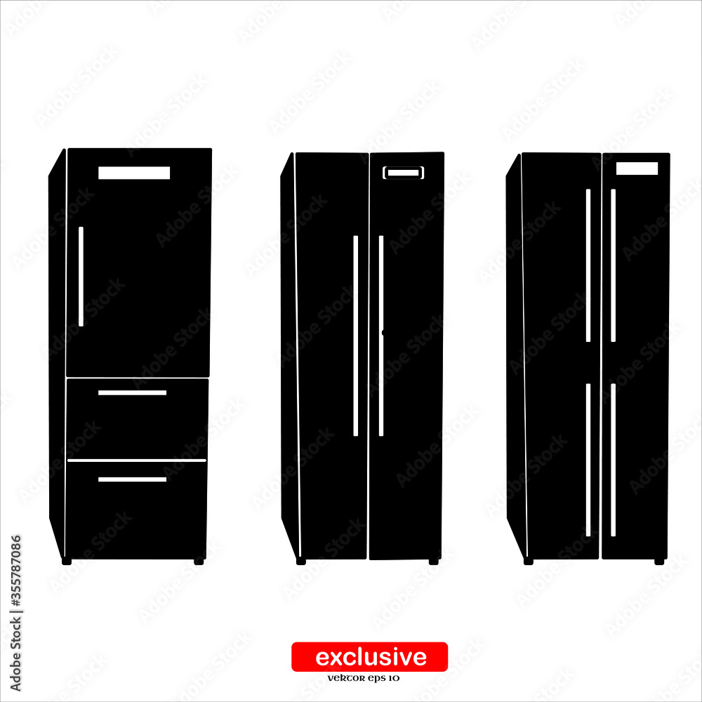 Poster refrigerator icon.flat design style vector illustration for graphic and web design.