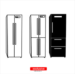 refrigerator icon.Flat design style vector illustration for graphic and web design.