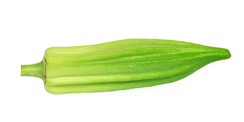 fresh okra,Lady's Finger Isolated on white