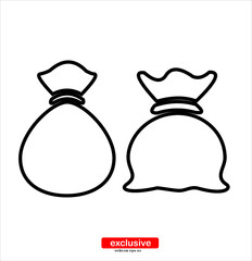 sack icon.Flat design style vector illustration for graphic and web design.