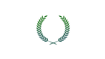 Amazing green dark gradient wheat icon on white background