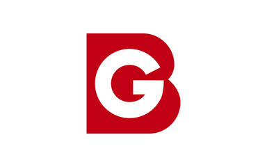 BG or GB Letter Initial Logo Design, Vector Template