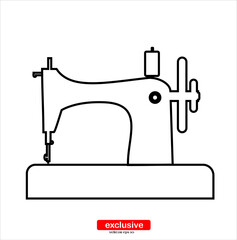 sewing machine icon.Flat design style vector illustration for graphic and web design.