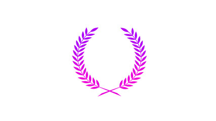 Amazing pink and purple wheat icon on white background
