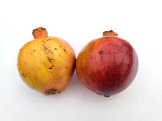 fresh healthy sweet pomegranate isolated on white background