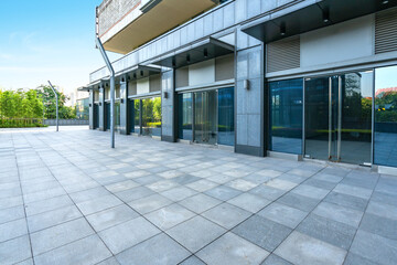 Obraz premium Empty floors and office buildings in financial center, Chongqing, China