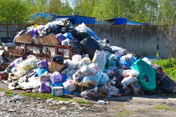 The problem of recycling garbage and household waste. Environmental clogging