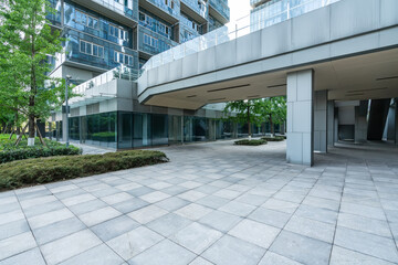 Empty floors and office buildings in financial center, Chongqing, China