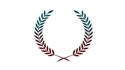 Amazing cyan and red dark wheat icon on white background