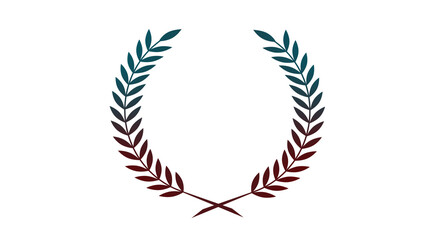 Amazing cyan and red dark wheat icon on white background