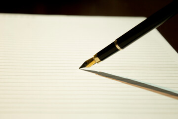 fountain pen and notebook