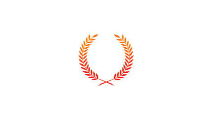 New red and orange color wheat icon on white background
