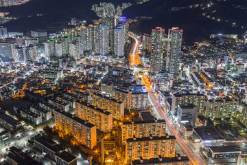 the night view of Busan