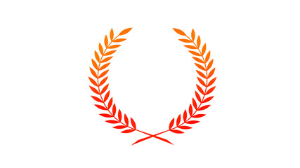 New red and orange color wheat icon on white background