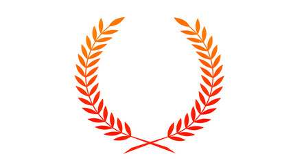 New red and orange color wheat icon on white background