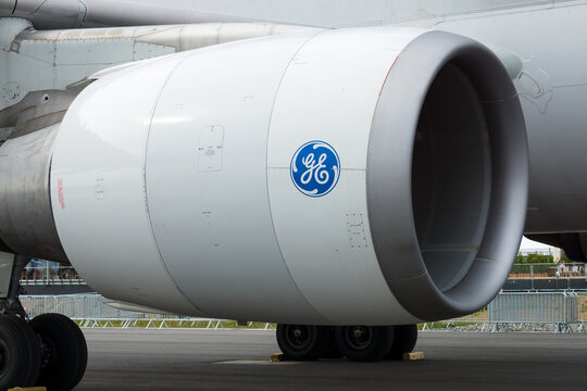 BERLIN - SEPTEMBER 14: Airplane engine Airbus A300-600ST (Super Transporter) or Beluga, International Aerospace Exhibition "ILA Berlin Air Show", September 14, 2012 in Berlin, Germany