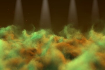 Abstract background creative illustration of space fog concept with spotlights you can use for decorating purposes