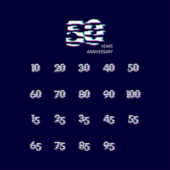 50 Years Anniversary Celebration Number Vector Template Design Illustration