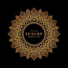 Golden luxury mandala background design