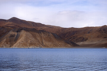 View of Pangong Lake (Pangong Tso) the highest saline water lake