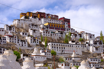 Thiksay Monastery or Thiksay Gompa also know as Thikse, Tiksey, Thiksey, Thiksay