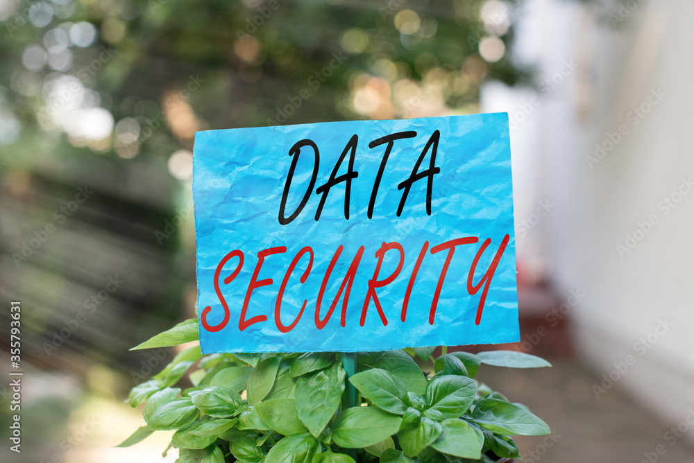 Poster conceptual hand writing showing data security. concept meaning protected important an individualal d