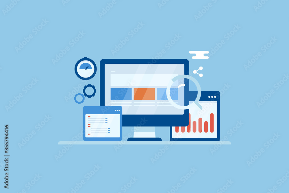 Poster seo optimization, web traffic analysis, seo coding and digital marketing, online business seo data r
