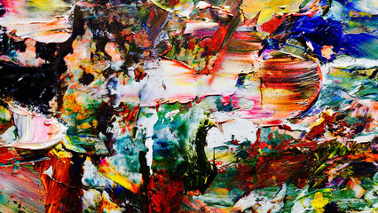 Colorful abstract background wallpaper. Modern motif visual art.  Mixtures of oil paint. Trendy hand painting canvas. Wall decor and Wall art prints Idea.  3D Texture.Colorful abstract 