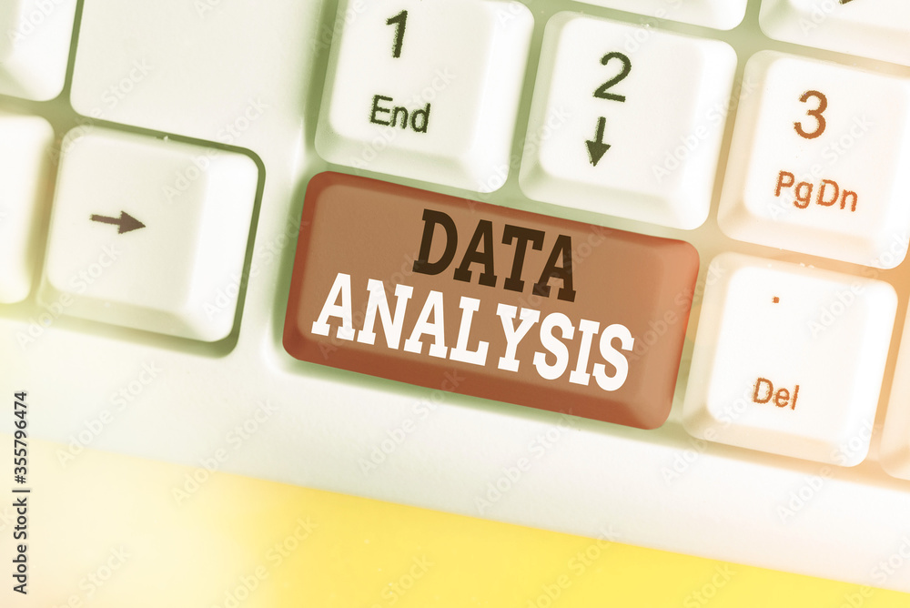Poster text sign showing data analysis. business photo showcasing business intelligence and analytics with 