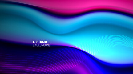 Liquid colors fluid gradients on black background