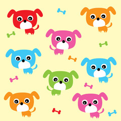 cute puppy dog cartoon vector