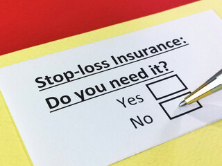 Fototapeta premium Questionnaire about insurance