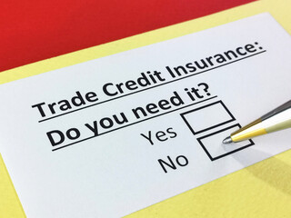Obraz premium Questionnaire about insurance
