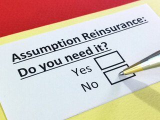 Obraz premium Questionnaire about insurance