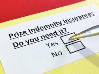 Obraz premium Questionnaire about insurance