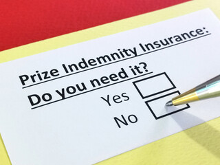 Obraz premium Questionnaire about insurance