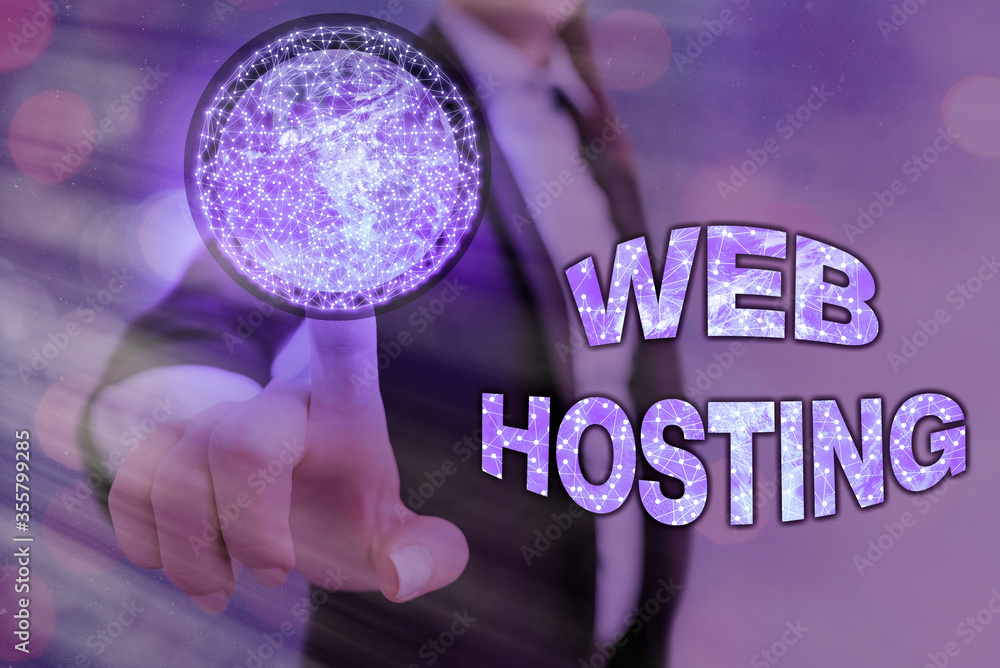 Poster conceptual hand writing showing web hosting. concept meaning business allowing access to a server to